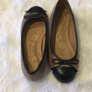 Ballet flats 6.5 brown & black